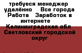требуеся менеджер (удалённо) - Все города Работа » Заработок в интернете   . Калининградская обл.,Светловский городской округ 